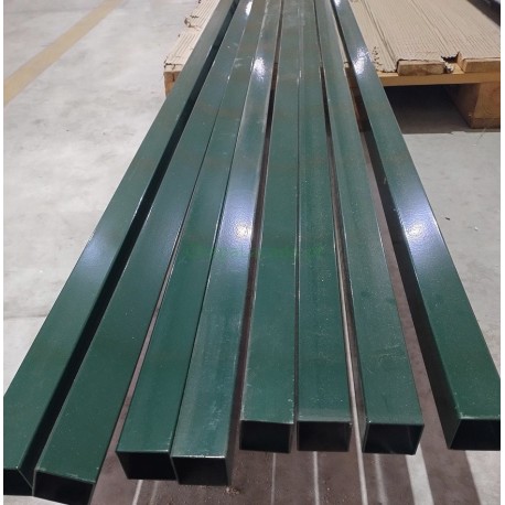 Tubo 40x40x1.5mm Lacado Verde com defeito